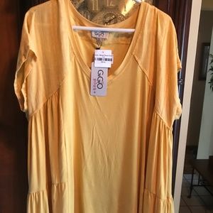 Gigio Plus Women’s XL Mango Tiered Tunic Top NWT